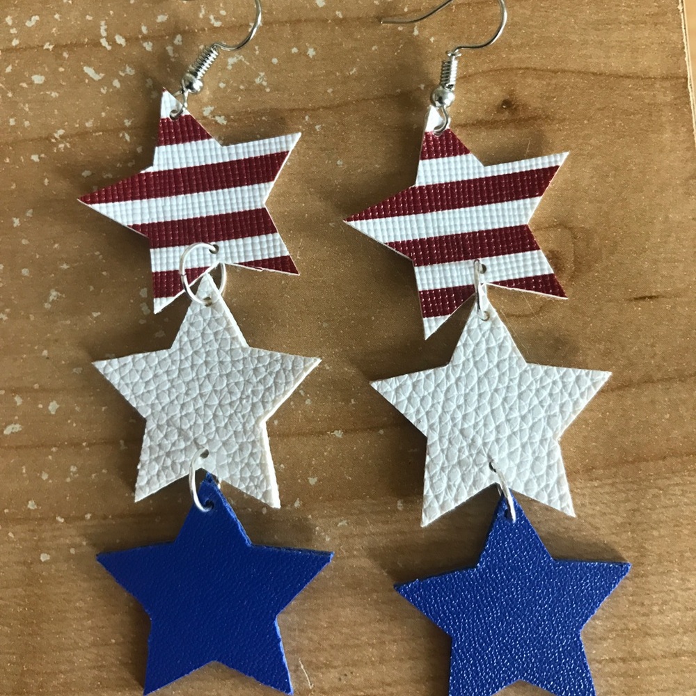 Faux leather earrings